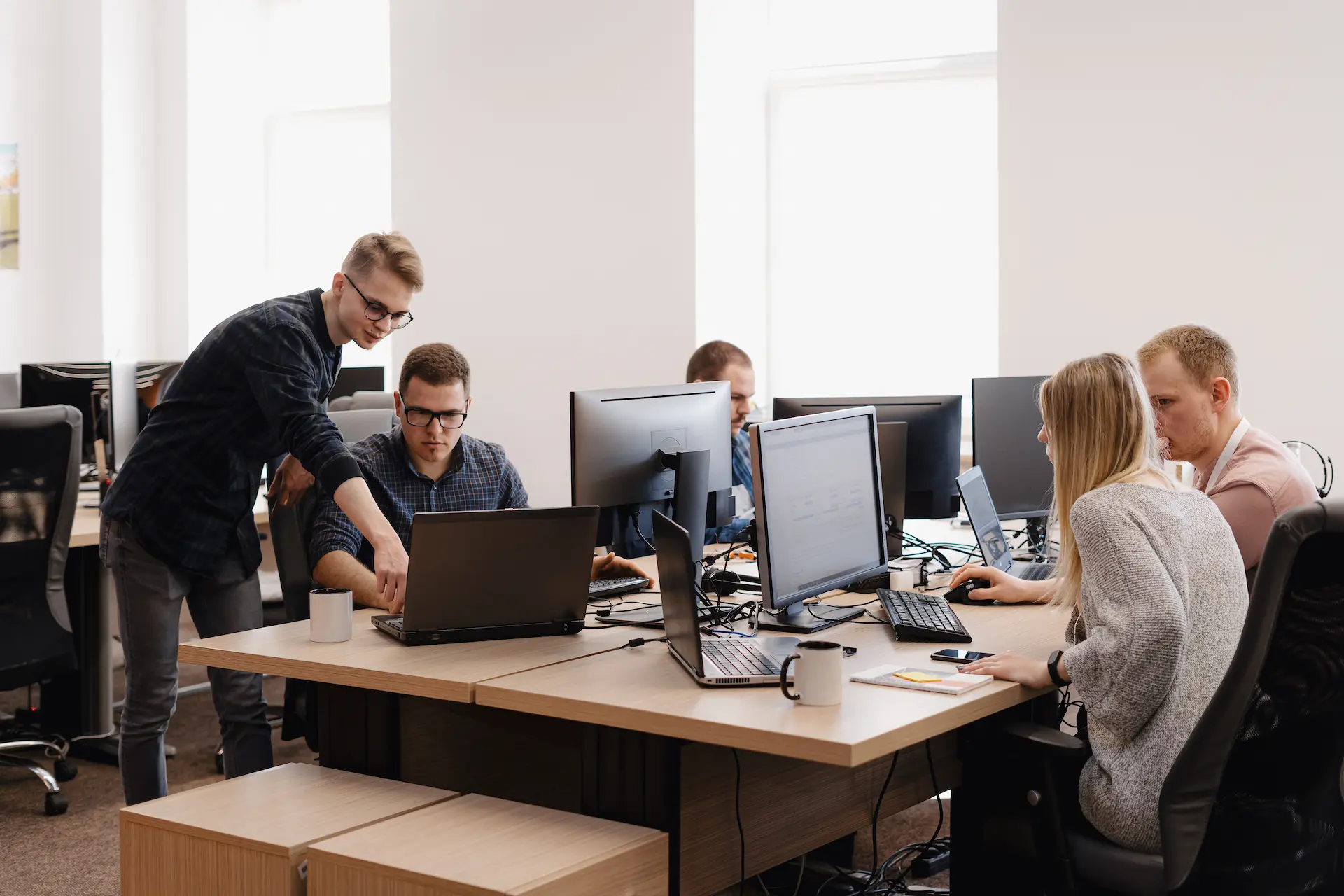 young Business People Working in Office