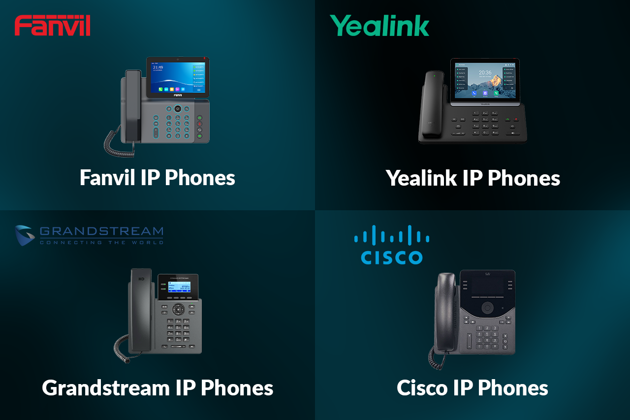 IP Phone Dubai office setup with Yeealink, grand stream and Cisco compatible devices